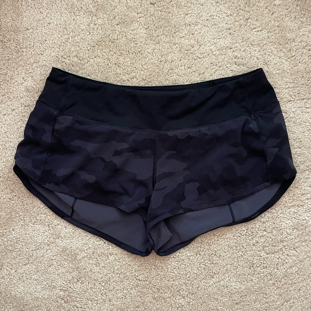 Lululemon Camo Speed Up 2.5” Low-Rise shorts